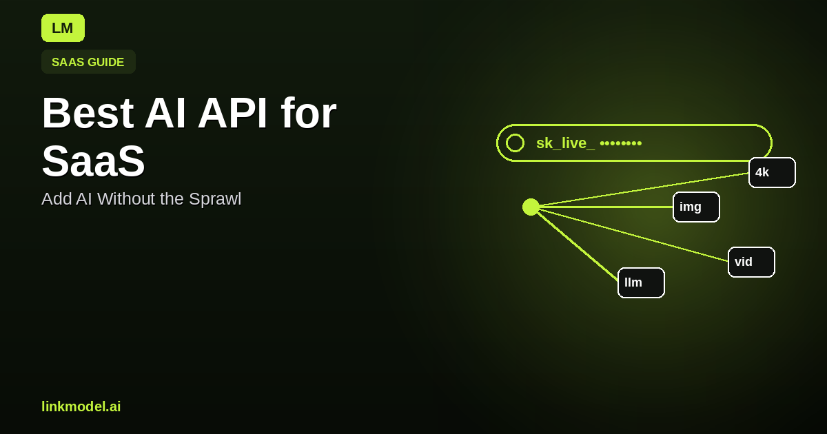 Best AI API for SaaS in 2026: Add AI Features Without the Sprawl