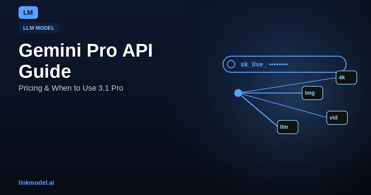 Gemini Pro API Guide: Pricing & When to Use Gemini 3.1 Pro