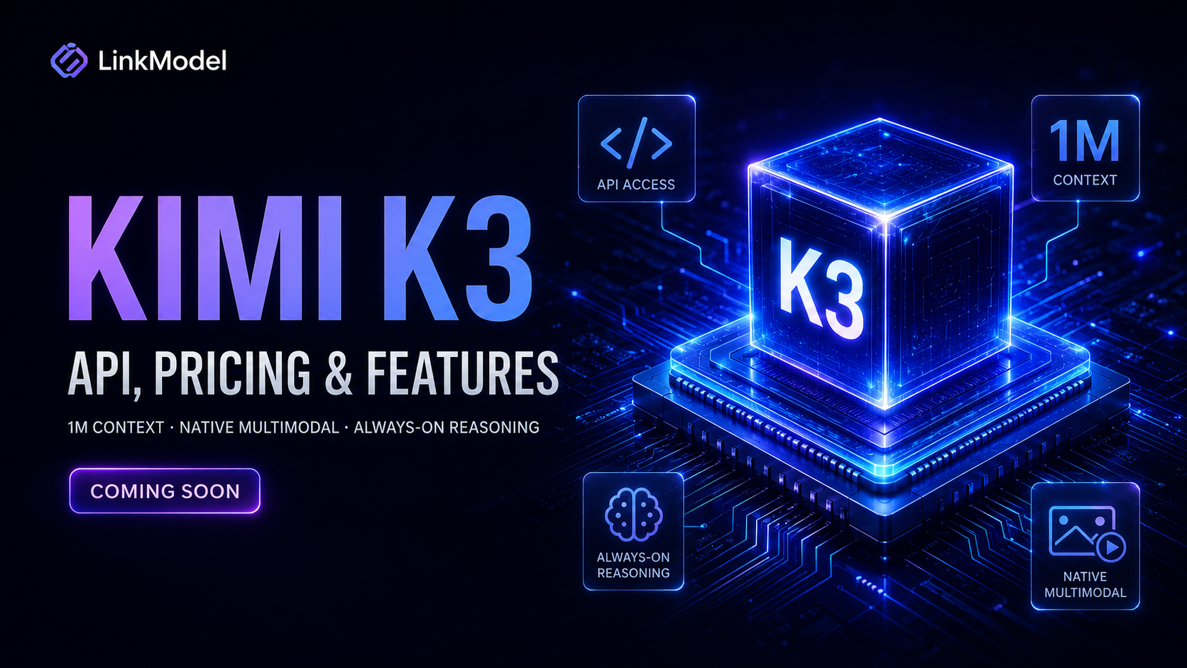 Kimi K3: 2.8T Parameters, 1M Context, API Pricing and Comparison